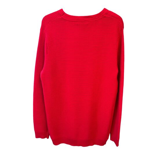 NEW IZOD Boys Tango Red Crew Neck Ribbed Pullover Sweater Size XL - Picture 3 of 5